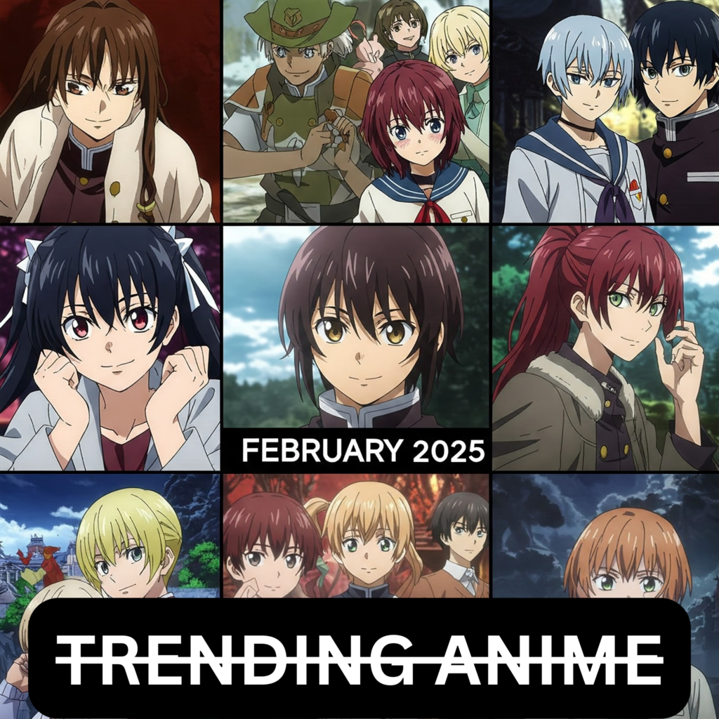 FEATURED IMAGE OF THE BLOG ON TOP TRENDING ANIME OF February 2025